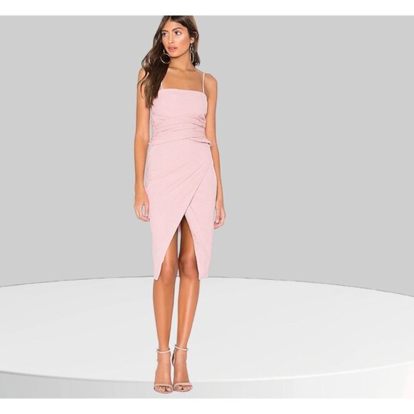 Revolve Brand Privacy Please Mauve Rhoda Tulip Hem Midi Dress Size XS - Picture 7 of 7